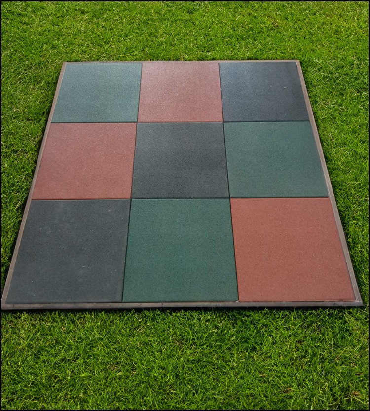 3 x Colours Rubber Tiles Grass